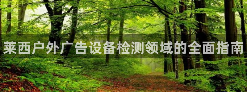 杏宇官方平台官网：莱西户外广告设备检测领域的全面指南