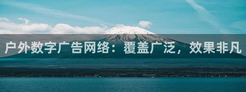 杏宇平台登录步骤是什么：户外数字广告网络：覆盖广泛，效果非凡