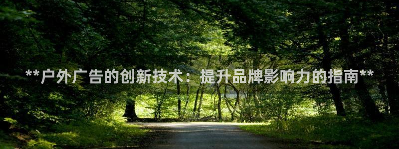 杏宇平台怎么样知乎：**户外广告的创新技术：提升品牌影响力的指南**