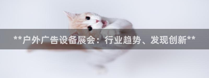 杏宇平台是什么：**户外广告设备展会：行业趋势、发现创新**