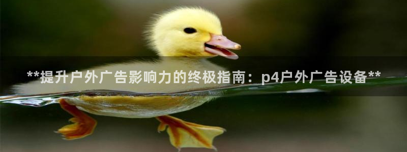 杏宇平台提现为什么这么久呢：**提升户外广告影响力的终极指南：p4户外广告设备**