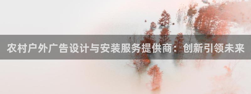 杏宇代理注册：农村户外广告设计与安装服务提供商：创新引领未来