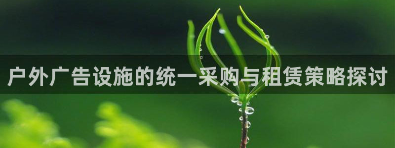 杏宇平台招商电话号码：户外广告设施的统一采购与租赁策略探讨
