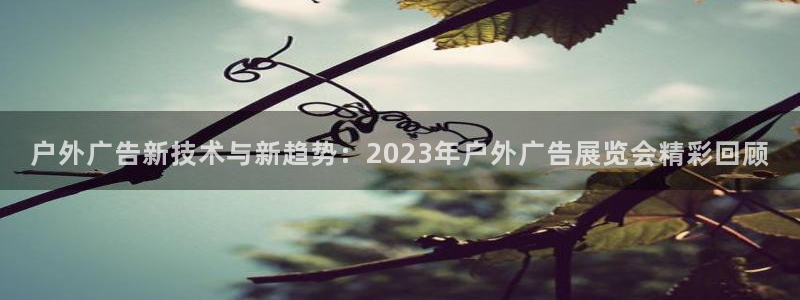 杏宇平台客服：户外广告新技术与新趋势：2023年户外广告展览会精彩回顾