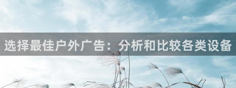 杏宇官方平台官网入口：选择最佳户外广告：