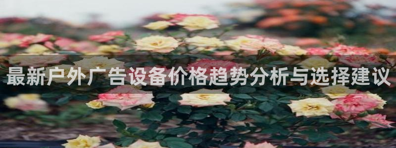 杏宇平台登录步骤：最新户外广告设备价格趋势分析与选择建议