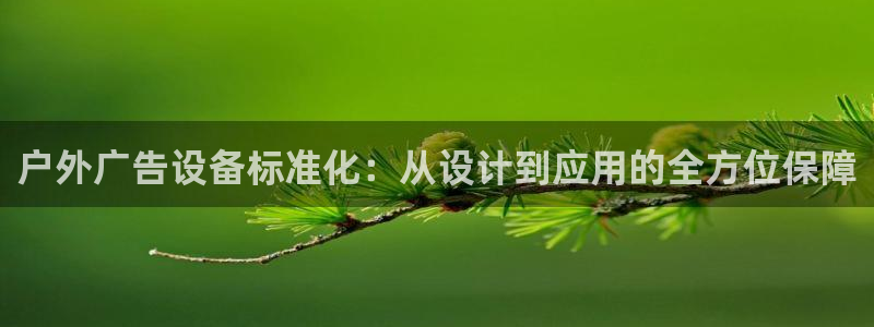 杏宇平台代理多少钱一次：户外广告设备标准化：从设计到应用的全方位保障